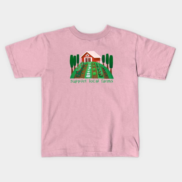 Support local farmers Kids T-Shirt by croquis design